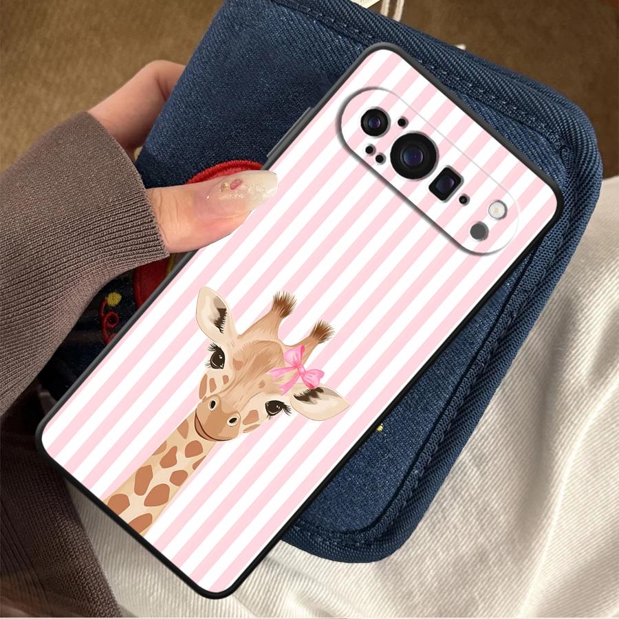 Phone Cases Google Pixel 10 Pro - غطاء هاتف كرتوني على شكل زرافة