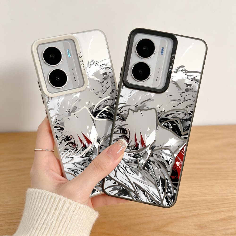 Phone Cases Realme - غطاء هاتف ملون فضي بتصميم سيشومارو