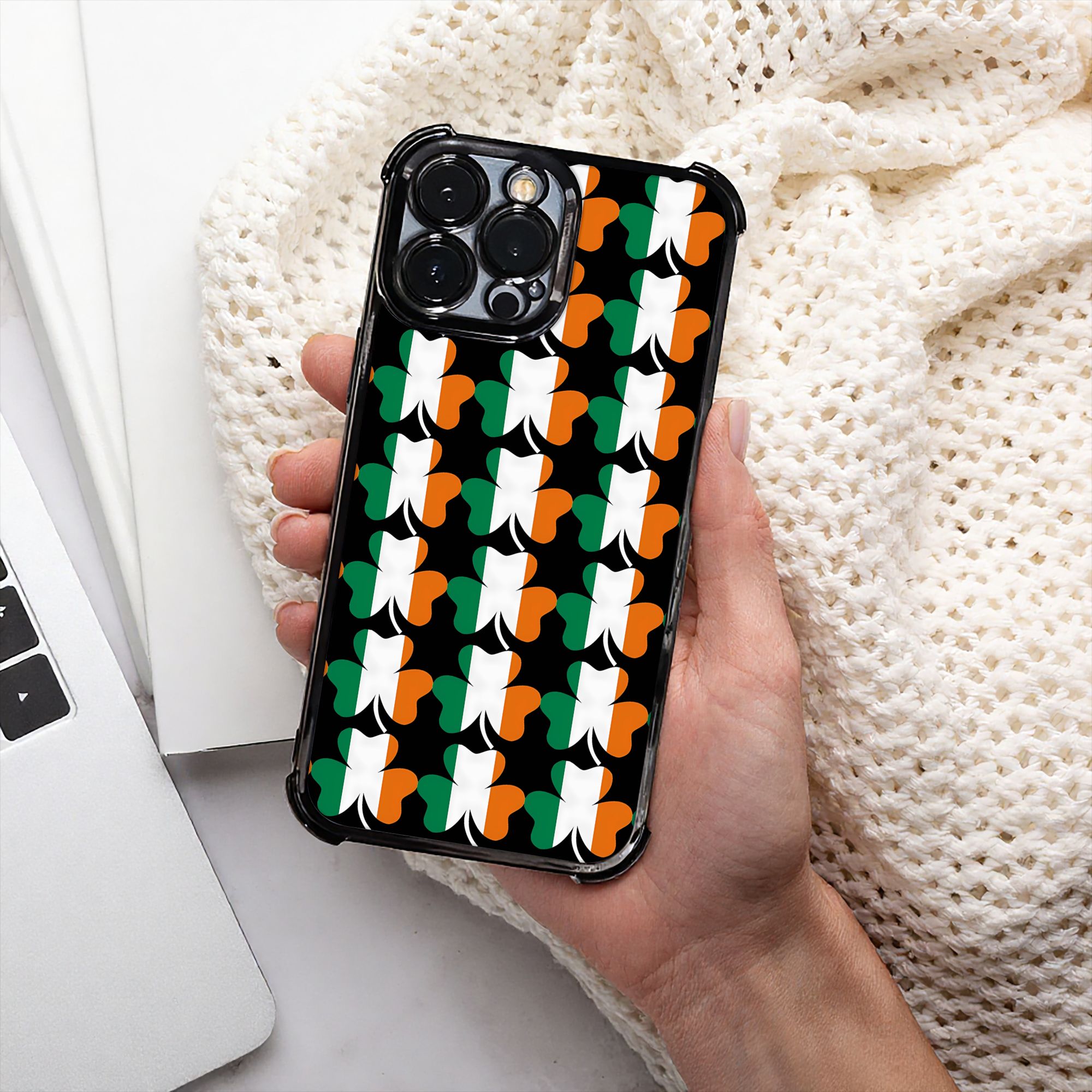 Phone Cases Ireland - غطاء هاتف بتصميم علم أيرلندا ونبات
