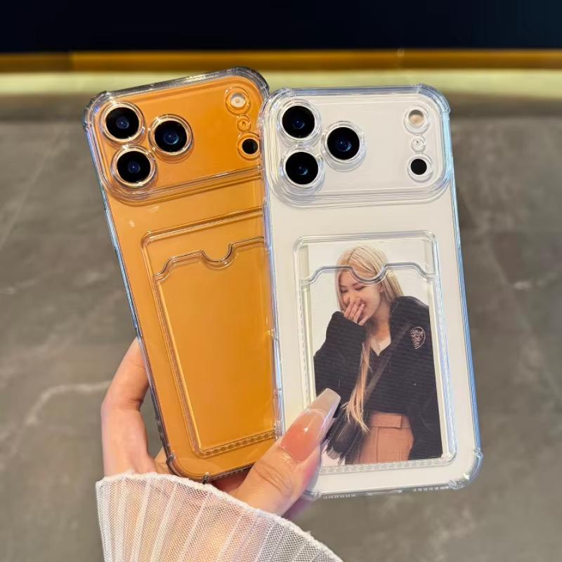 Phone Cases Quality - غطاء شفاف مع فتحة للبطاقات لهواتف