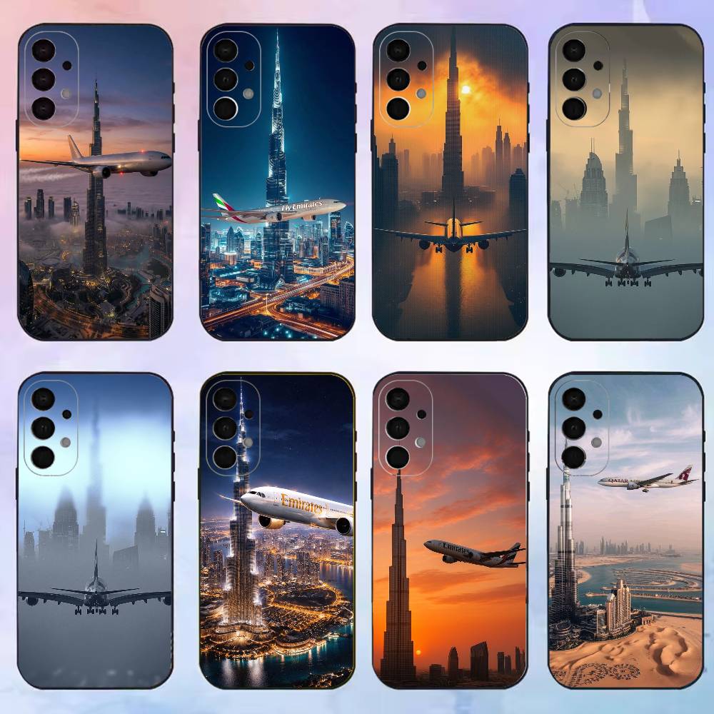 Phone Cases Dubai - جراب هاتف بتصميم طائرة برج خليفة