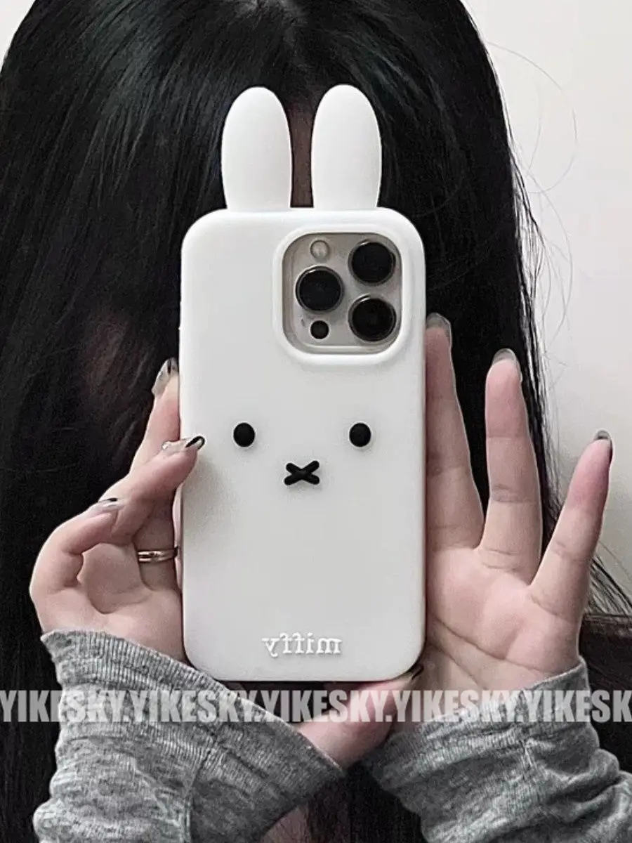 Phone Cases Rubber - Kawaii Miffy آيفون 11/12/13/14/15/16ProMax جراب هاتف