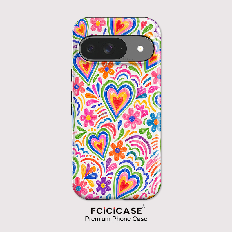 Phone Cases Google Pixel 10 Pro - غطاء هاتف Fcicicase بتصميم قلب الحب