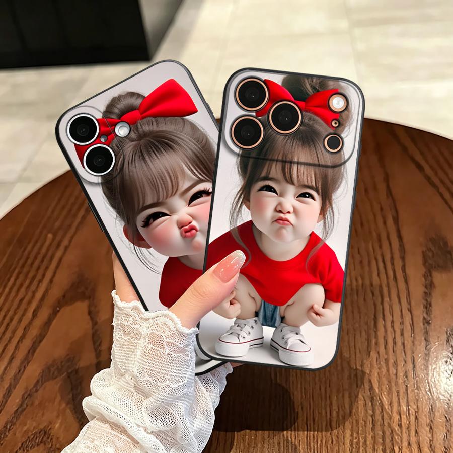 Phone Cases Cool Girl - جراب هاتف فوندا بتصميم فتاة كرتونية