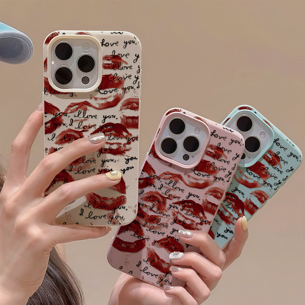 Phone Cases Durable - مشرق أحمر الشفاه الجلود قضية الهاتف