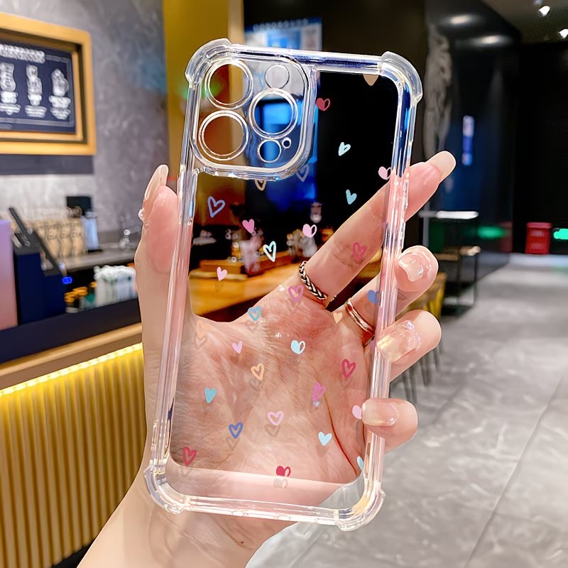 Phone Cases Xs Iphone - غطاء هاتف شفاف بزوايا ملونة على