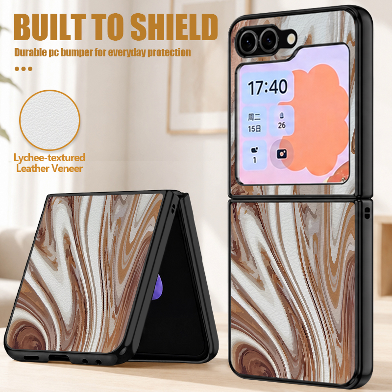 غطاء هاتف بطبعة رخام بتأثير ال - مراجعة Phone Cases Z Flip 5 وسعره