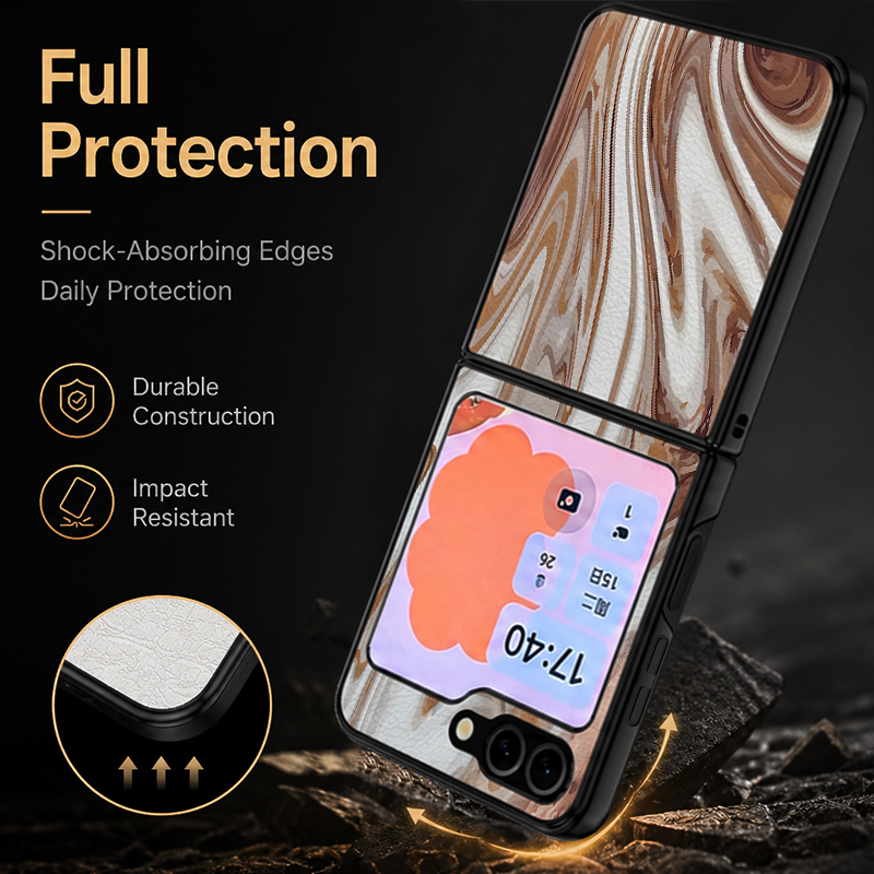 غطاء هاتف بطبعة رخام بتأثير ال - مراجعة Phone Cases Z Flip 5 وسعره