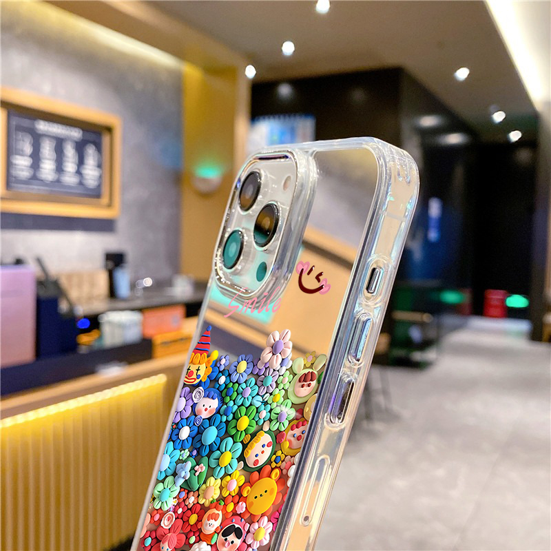 أزهار لطيفة مرآة لوضع مساحيق ا - مراجعة Phone Cases Aesthetic وسعره