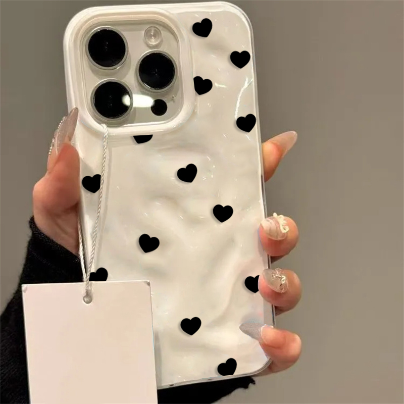 غطاء هاتف جميل بتصميم قلب أسود - مراجعة Phone Cases Aesthetic وسعره