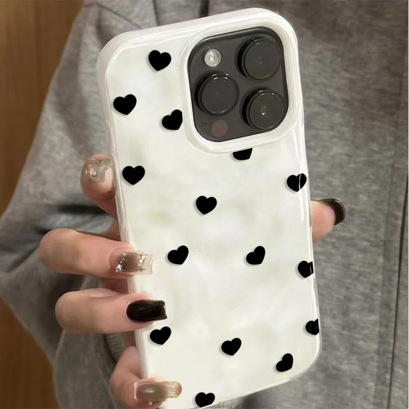 غطاء هاتف جميل بتصميم قلب أسود - مراجعة Phone Cases Aesthetic وسعره