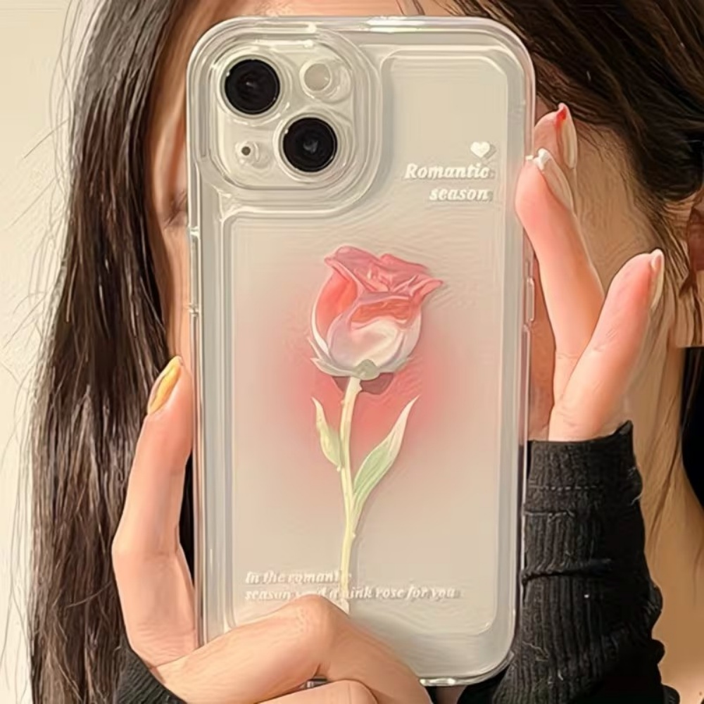 غطاء هاتف شفاف بتصميم وردة مائ - مراجعة Phone Cases Aesthetic وسعره
