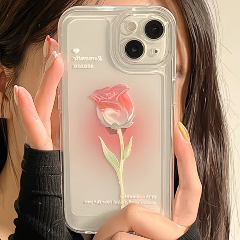 غطاء هاتف شفاف بتصميم وردة مائ - مراجعة Phone Cases Aesthetic وسعره