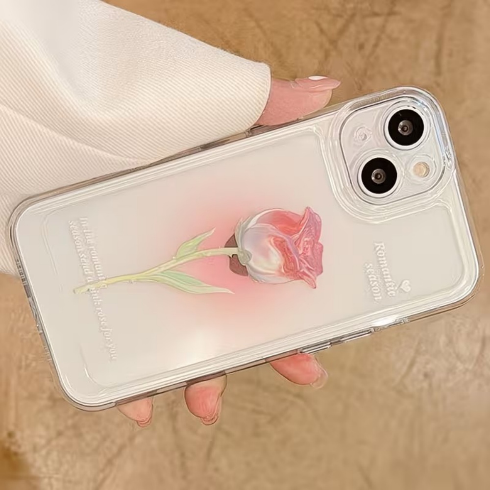 غطاء هاتف شفاف بتصميم وردة مائ - مراجعة Phone Cases Aesthetic وسعره
