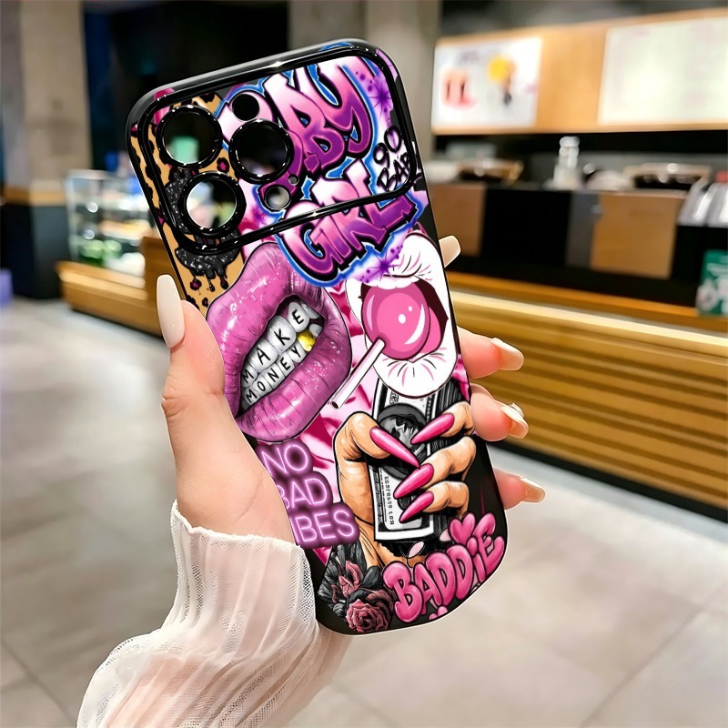 جراب هاتف بتصميم شفاه وردية وط - مراجعة Phone Cases Durable وسعره