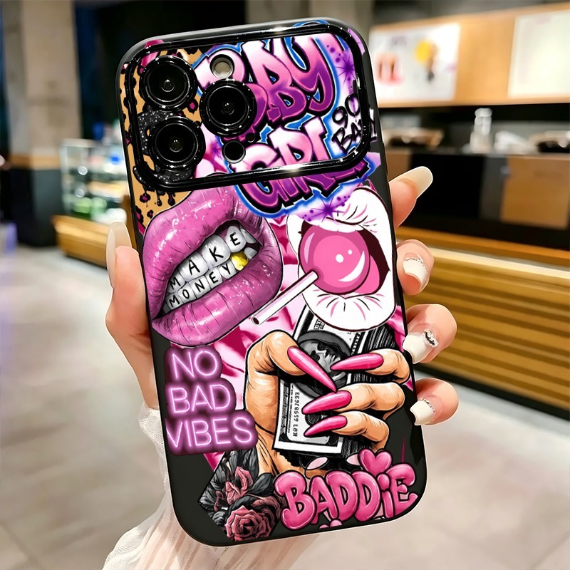 جراب هاتف بتصميم شفاه وردية وط - مراجعة Phone Cases Durable وسعره