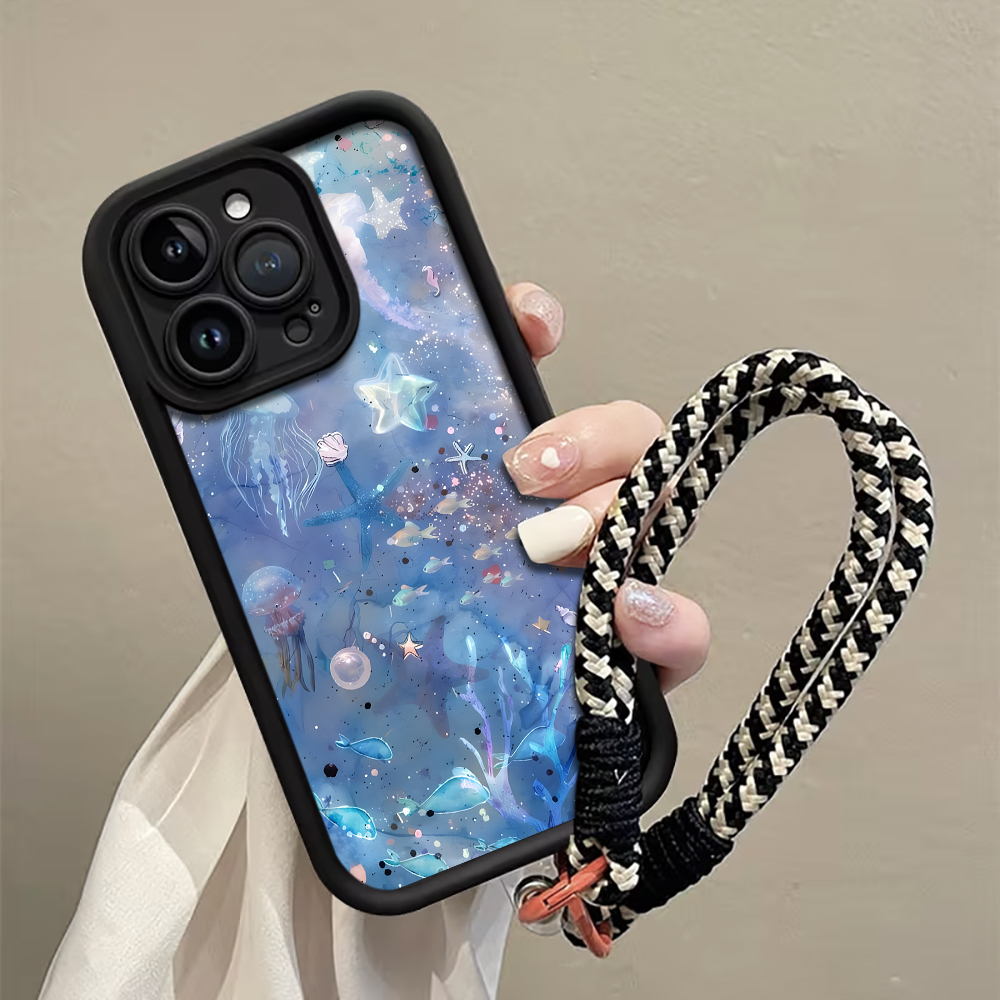جراب هاتف بتصميم قنديل البحر ا - مراجعة Phone Cases With Straps وسعره