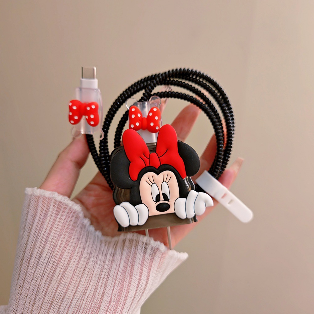 واقي كابلات لطيف بتصميم ميكي و - مراجعة Phone Cases Rubber وسعره